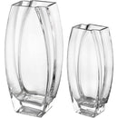 Axyaa Clear Glass Vase 12.6" - Heavy Duty, Durable, Made in Europe