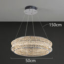 Axyaa Crystal Chandelier Pendant Light for Living & Dining Room in Luxury Style