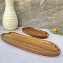 Wooden Tea Coffee Tray by Axyaa - Multi-Purpose Food Dish Plate for Home Decor