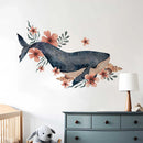 Whimsical Whale Wall Decals by Axyaa - Underwater Theme Stickers for Kids Room