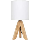 Nordic Country Style Wooden Tripod Fabric Floor Lamp by Axyaa - Warm Home Lighting