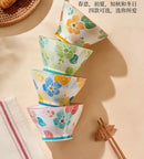Axyaa Bamboo Hat Bowls: Ceramic & Colored Tableware Set
