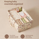 Axyaa Floral Print Diaper Organizer Bag with Handle - Large Capacity, Folding, Travel-friendly