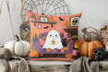 Axyaa Cute Pumpkin & Cat Pillow Cover for Sofa, Bedroom, Car - Halloween Theme
