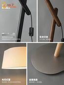 Axyaa Solid Wood LED Floor Lamp for Living Room Bedroom Study Tea House