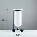 Axyaa Glass Vase with Iron Frame | Desk Decor | Floral Vases for Room Aesthetic