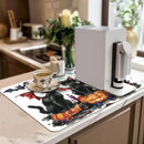 Axyaa Halloween Pumpkin Kitchen Drying Mat