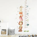 Nordic Animal Height Measure Wall Stickers for Kids Room by Axyaa