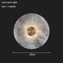 Axyaa Marble Round Wall Lamp for Bedroom Living Room Hotel LED Lighting