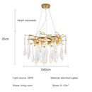 Axyaa Crystal Pendant Lamp for Living Room, Bedroom, Dining Room, and Bar Counter