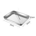 Axyaa Stainless Steel Food Storage Tray for Restaurant and Hotel Dinnerware