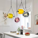 Axyaa Nordic Glass Chandelier LED Pendant Light for Modern Dining Room