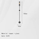 Axyaa Gold Black Copper Glass Wall Sconce for Foyer, Stairs, Dining Room