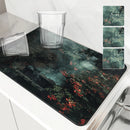 Axyaa Natural Flowers Kitchen Drying Mat - Antiskid & Quick Dry Absorbent Pad