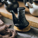 Axyaa Ceramic Oil Bottle with Lid - Small Kitchen Soy Sauce Vinegar Jar