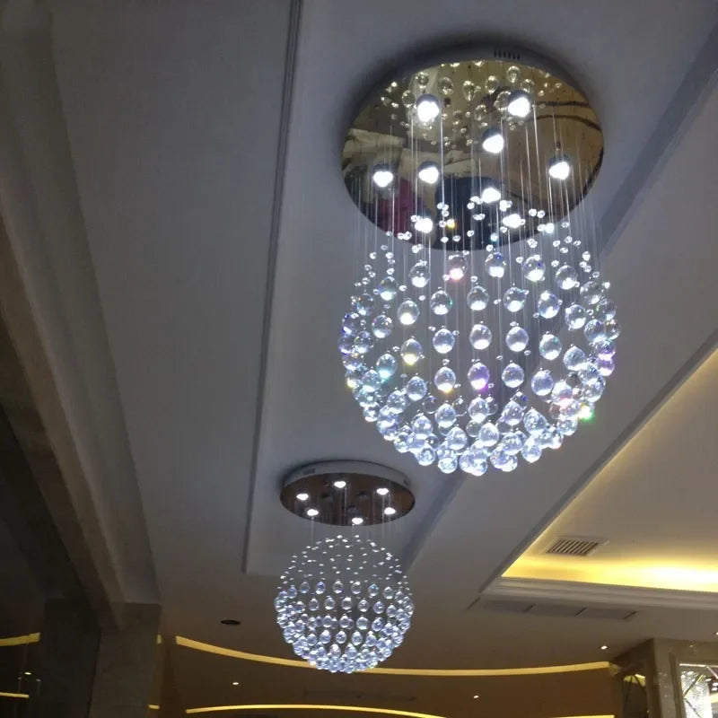 Axyaa Crystal Ball LED Chandelier for Home Decor