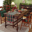 Axyaa Christmas Plaid Jacquard Table Runner for Festive Home Decor