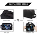 Axyaa Multi-Layer Makeup Organizer & Toiletries Bag - Large Capacity & Full Open