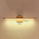 Nordic Solid Wood LED Mirror Wall Lamp Modern Bathroom Sconces by Axyaa