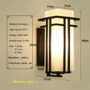 Axyaa Retro Glass Wall Lamp LED Outdoor Waterproof Chinese Corridor Aisle Courtyard Light