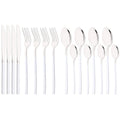 Axyaa Black Gold Stainless Steel Cutlery Set - 16 Piece Dinnerware Flatware Silverware