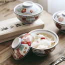 Axyaa Japanese Ceramic Lidded Soup Bowl for Restaurant Molecular Cuisine