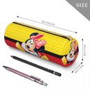 Axyaa Leather Pencil Case Mickey Minnie Design Big Capacity Stationery Holder