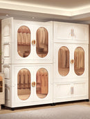 Axyaa Classic White Plastic Armoire Wardrobe Closet Organizer, Large Capacity Storage
