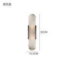 Axyaa Black Gold LED Marble Wall Sconce Modern Bedside Light