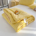 Axyaa Green Plaid Summer Quilt - High Quality Double-sided Queen Bed Comforter