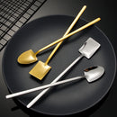 Axyaa Square Head Teaspoon with Long Handle, Coffee Tea Stirrer Spoon