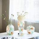 Axyaa Clear Glass Irregular Pattern Vase for Home Decor and Flower Arrangement