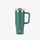 Axyaa Stainless Steel Tumbler: Large Luxury Vacuum Flask for Coffee, Water, Tea - with Straw Handle