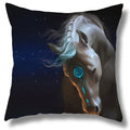 Fine Horse Print Cushion Cover for Home Decor by Axyaa