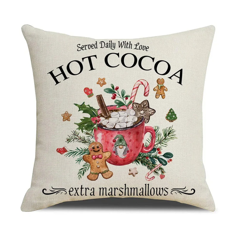Axyaa Christmas Pine Branch Wreath Pillowcases 45x45 cm