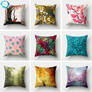 Axyaa Tropical Green Plant Tree Leaves Flower Cushion Cover 45X45CM