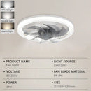 Axyaa LED Ceiling Fan Light Remote Control 4-Speed Bedroom Kitchen Decor Fans Lamp