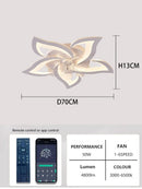 Axyaa 110-240V Ceiling Fan Light with Remote Control for Indoor Home Lighting