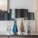 Axyaa Glass Floor Lamp LED Light for Bedroom Living Room Study