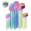 Axyaa Rose Gold Stainless Steel Cutlery Set - 20 Piece Dinnerware Flatware