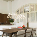 Axyaa Luxe Coppelia Loft Iron Chandelier: High-End LED Round Wire Lighting