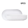 Axyaa 4/6 PP Oval Plates: Reusable for Family Kitchen, Picnics & Restaurants