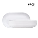 Axyaa 4/6 PP Oval Plates: Reusable for Family Kitchen, Picnics & Restaurants