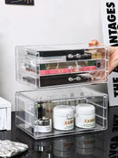 Axyaa Clear Acrylic Makeup Organizer Drawer Stackable Storage Jewelry Box
