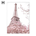 Axyaa Pink Peony Eiffel Tower Wall Art Poster | Sexy Women Decor Canvas Painting
