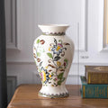 Axyaa Retro Blue & White Ceramic Vase for Home Living Room Decoration