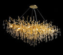 Axyaa Golden Branch Crystal Chandelier for Elegant Living Spaces