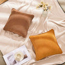 Axyaa Cotton Linen Cushion Cover Set in Peach Orange Grey Ivory for Home Décor