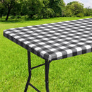 Axyaa Waterproof Elastic Table Cover for Home, Party, Camping - Outdoor Tablecloth