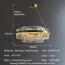 Axyaa Luxury Crystal Chandelier Indoor Ceiling Pendant Light